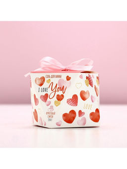 Цена за 2 шт. Соль для ванны I love you, 150 г, аромат фруктового смузи, Чистое счастье  фото 3