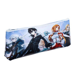 Пенал школьный на молнии Calligrata «Аниме», с рисунком, голубой