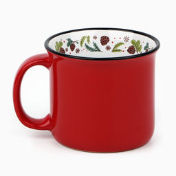 Кружка керамическая, новогодняя «Шишки», 450 мл