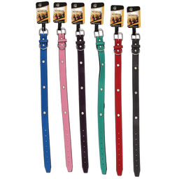 "Пэт тойс (Pet toys)" Ошейник для собаки "Стразы" 2,4х51см, металлическая застежка, под кожу, с декором, на картоне, цвета в ассортименте: красный, фиолетовый, розовый, серый, голубой, бирюзовый (Китай)