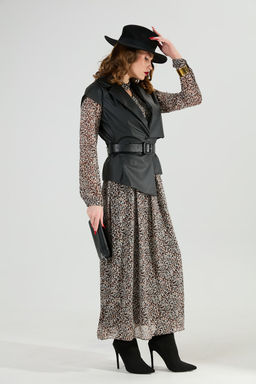 Костюм NIKVA н1020-1 коричневый мультиколор и чёрный  фото 4