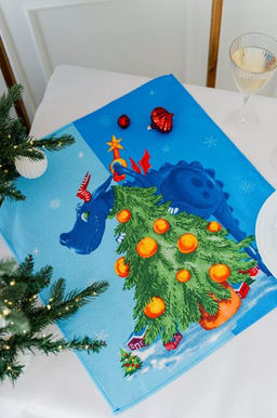 Комплект вафельных полотенец 48*60 см, 3 штуки (Веселые драконы) - Ивановотекстиль фото 5