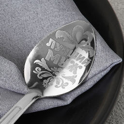 Цена за 3 шт. Ложка чайная с гравировкой Лучший муж, h=14 см