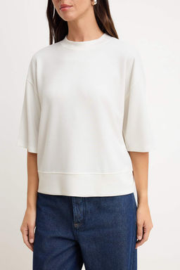 Lacivert Oversize/Genis Kal?p Dusuk Kol Truvakar Soft Touch Orme T-Shirt TWOSS26TS00182 - Trendyolmilla фото 11