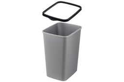 Ведро для мусора с фиксатором 33 л 36*28*45,5 см Тандем сер.металлик/черный (модель 843358) - Elan gallery фото 3