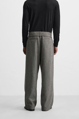 HERRINGBONE BELTED TROUSERS - Zara фото 3