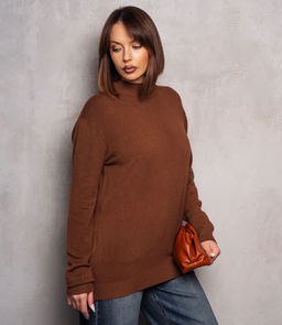 Водолазка #ОКТ07, шоколадный