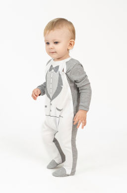 Комбинезон ясельный серый бабочка