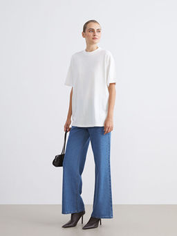 Bisiklet Yaka Ta?l? Kad?n Ti??rt