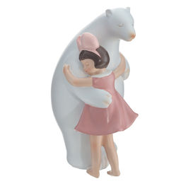 Фигурка декоративная "Девочка с медведем", L9 W9 H16 см