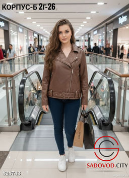 Кожаная весенняя куртка