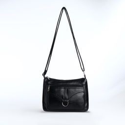 Сумка женская кросс-боди на молнии, 28×8.5×15 см, чёрная