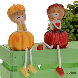 Цена за 2 шт. Фигурка Тыква/Перец висячие ножки 20 см 2 штуки набор / 9622 /уп 60/