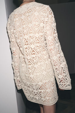 ZW COLLECTION CROCHET MINI DRESS - Zara фото 12