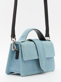 Женская сумка с ручками из денима TENDANCE Артикул 4248264, светло-голубой  фото 2