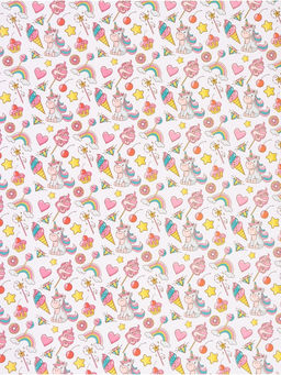 Цена за 2 шт. Бумага упаковочная глянцевая «Единорожки», 70×100 см, 1 лист