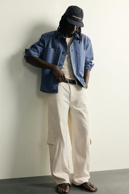 JEANS CARGO BALLOON FIT / blanco - Zara фото 6