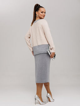 Костюм Galean Style 994 беж с серым  фото 2