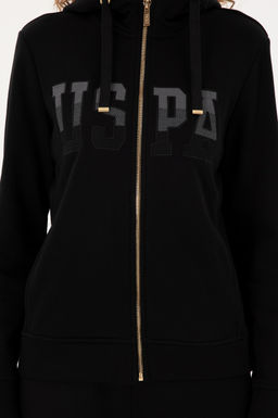 Женская черная базовая толстовка с капюшоном Неожиданная скидка в корзине - U.s. polo assn фото 6
