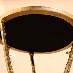 Столик кофейный, 46×46×60 см, алюминий, стекло