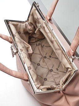 LACCOMA сумка Барбара-Л815-серо-розовый эко кожа хлопок