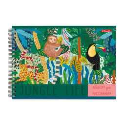 Светоч 48АЛГР4_2_3_9 Альбом для рисования, матовая ламинация, 100 г/м2 A4 29 х 20.5 см 48 л. 4 шт. на гребне 000277 Дивный мир