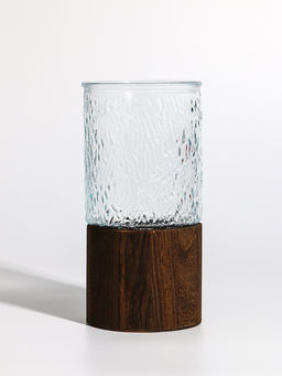 Ваза «Лесли», размытость, 20×10 см, стекло, прозрачная