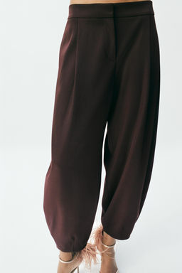 SATIN CARROT FIT TROUSERS - Zara фото 2