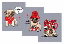 К-т полотенец Пёсели 50*60 см. - 3 шт. рогожка хлопок 100% - Лен поволжья фото 3