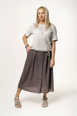 удлиняет женскую фигуру, 70% лен, 30% вискоза, ЮБКА - Новый лен фото 3