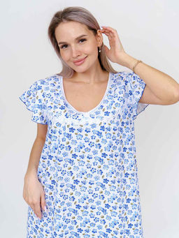 Ночная сорочка женская, цвет синий - Текс-плюс фото 6