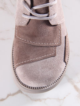 Полуботинки туфли EDART 205.патриция ka. ваниль серо коричневый замша фото 3