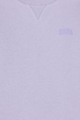 Сиреневый базовый розово-красный свитшот с круглым вырезом для девочек Неожиданная скидка в корзине - U.s. polo assn фото 5