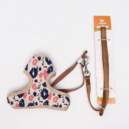 Комплект амуниции с мягкой шлейкой Поцелуи, поводок 120 х 1 см, розовый - Пижон фото 6