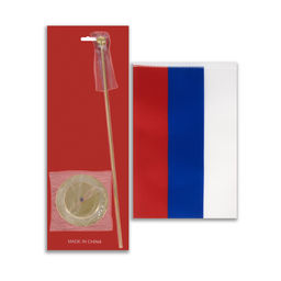 Флагшток настольный с флагом, круг 2 х 7 см, 30 х 7 см, золото - Simaland фото 4