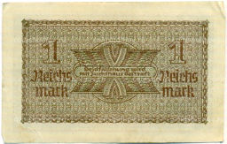 Банкнота 1 рейхсмарка 1939 года Германия (Для оккупированных территорий)