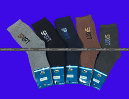 Цена за 12 пар. Носки подростковые внутри махра СПОРТ 31-36 (длина стопы носка 17-18 см) - For you фото 3