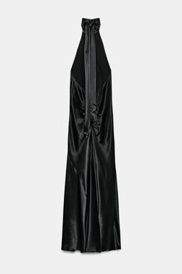 VESTIDO HALTER SATINADO ZW COLLECTION / Negro - Zara фото 11