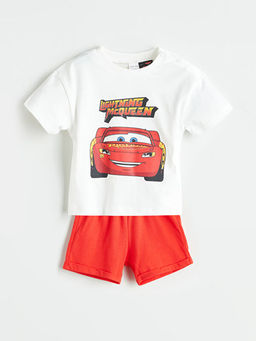 Arabalar Bask?l? Erkek Bebek Ti??rt ve ?ort