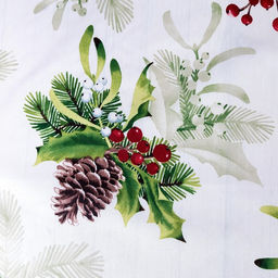 Скатерть новогодняя Доляна Шишкин лес 145*300 см, 100% п/э  фото 2