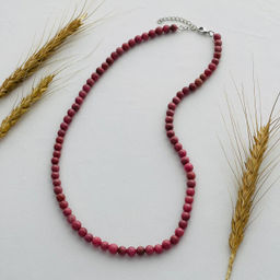 Бусы из Родонита