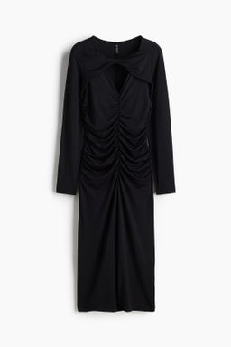 Vestido drapeado de punto