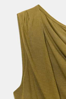 TOP ASIM?TRICO DRAPEADO. / Oliva - Zara фото 5