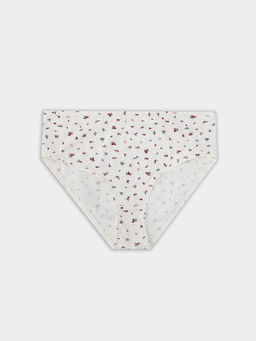 Цена за 2 штуки! Трусы макси женские бежевые с цветочным принтом - Mark formelle фото 8