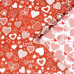 Цена за 10 шт. Бумага упаковочная глянцевая LOVE,двусторонняя, 70 х 100 см - UPAK LAND фото 2