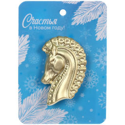 Цена за 4 шт. Брошь "Best Podarok - Hercules", цвет золото, 4*2,5см