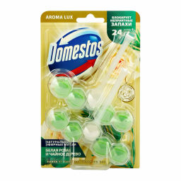 ДОМЕСТОС блок д/очищения унитаза 2х50гр Свежесть Зеленого чая