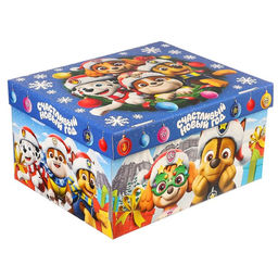 Коробка складная с крышкой Счастливый Новый год, 31 ? 25.5 ? 16 см