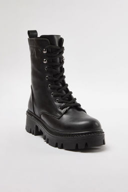 Trendyolmilla Shoes Siyah Fermuar ve Bagc?k Detayl? Kad?n Postal Bot TAKAW25BO00025  фото 8