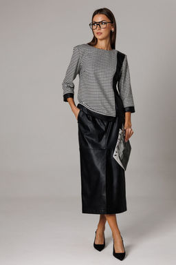 Костюм Lars Style 1174W-Р черный, молочно-черный принт